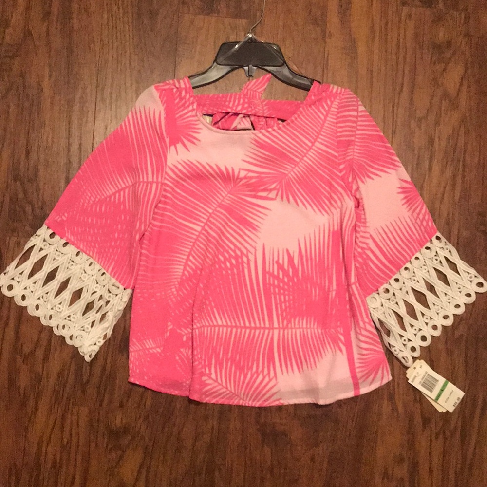 GB girls pink and white top